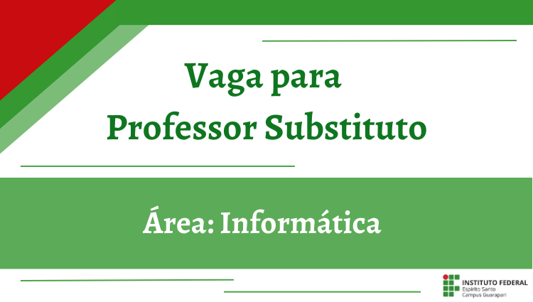 O Campus Guarapari abre nova inscrição para professor substituto da área de Informática.