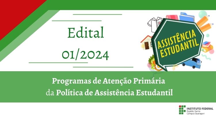 Edital 01/2024 - Assistência Estudantil