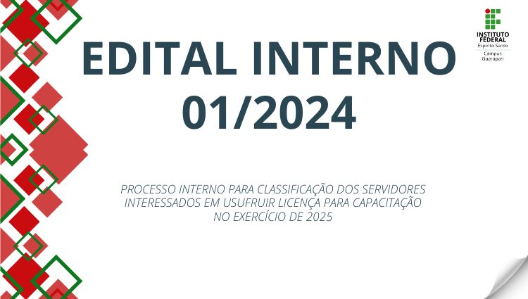 Edital de licença para capacitação - exercício 2025