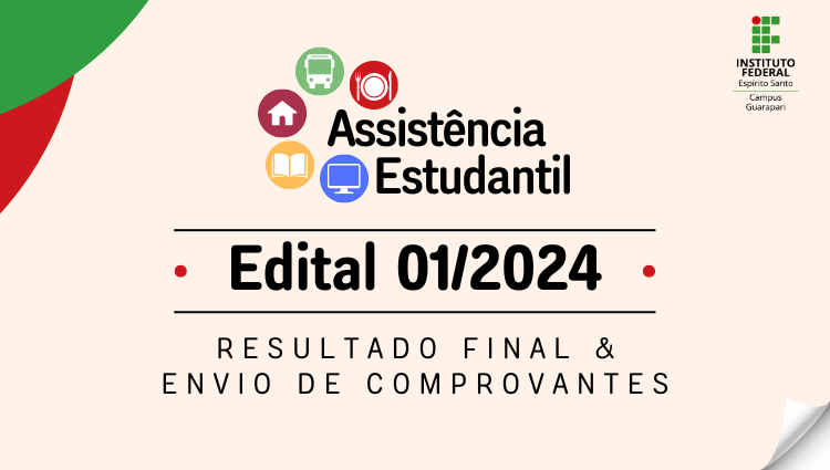 Divulgado o Resultado Final do Edital 01/2024 da Assistência Estudantil