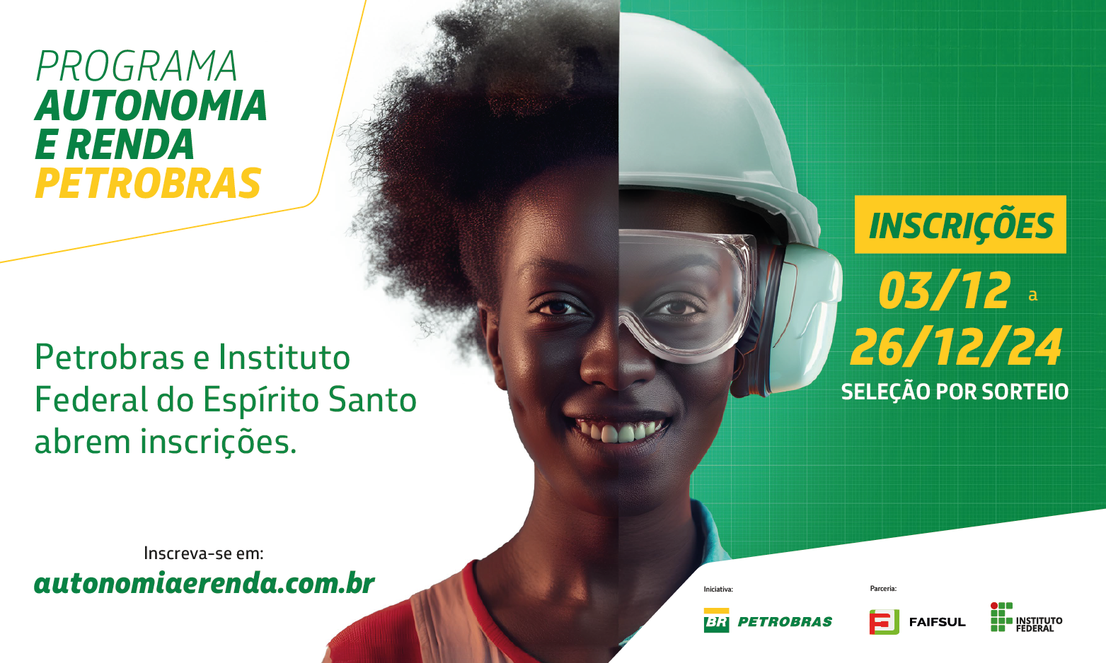 Programa Autonomia e Renda Petrobras oferta 400 vagas em cursos gratuitos no Ifes